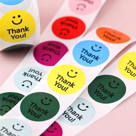 Cute Happy Birthday Round Sticker Roll 